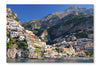 Picturesque View Of Village Positano, Italy 28x42 Wall Art Frame And Fabric Panel