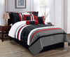 Lima 7-Piece Queen Comforter Set - Black