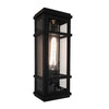 Granger Square 1-Light Black Outdoor Wall Light