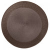 Vinyl Round Placemat with Chocolate Border - Set of 12