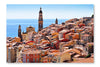 Old Town Architecture Of Menton On French Riviera 2 24x36 Wall Art Frame And Fabric Panel
