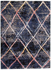 Makondo Abstract Navy Blue Area Rug - 5'3\" x 7'3\"