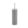 Toilet Brush and Metal Holder with Lid Grey
