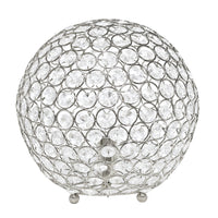 Elegant Designs Elipse 10 Inch Crystal Ball Sequin Table Lamp, Chrome