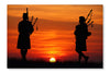 Pipers At Sunset 24x36 Wall Art Frame And Fabric Panel