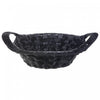 Black Weave Basket with Handle Round 12.2\" - Set of 2 Storage