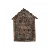 Resin Wall Plaque Bunk House Rules