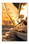 Sailboat Crop During The Regatta 16x24 Wall Art Frame And Fabric Panel