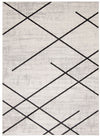 Damali Ivory/Black Machine Washable Area Rug - 5'0\" x 7'0\"