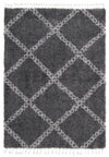 Helma Stark Dark Grey Shag 3'11\" X 5'11\" Area Rug