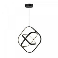Sienna 30 W LED Square Black Pendant
