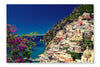 Town Of Positano, Italy 28x42 Wall Art Frame And Fabric Panel
