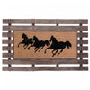 Running Horses Rubber Fence with Coir Floormat