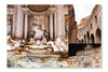 Collage Of Trevi Fountain 28x42 Wall Art Frame And Fabric Panel