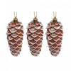 3 Pack Pinecones in Pvc Box Bronze Christmas Ornaments