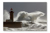 Stormy Waves With Interesting Light 24x36 Wall Art Frame And Fabric Panel