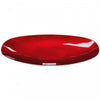 Oval Serving Tray with Handle Red
