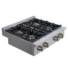 Ancona 30\" Commercial Style Slide-In Gas Cooktop - AN-2160