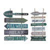 Hanging Wood Sign Garden Rules - Set of 2 Wall Decor