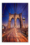 Brooklyn Bridge And Manhattan New York 16x24 Wall Art Frame And Fabric Panel