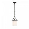 Brydon 1-Light Black Brushed Nickel Rectangular Wall Sconce Pendant
