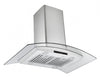 Ancona IGCB636 36\" Island Glass Stainless Steel Range Hood - AN-1406