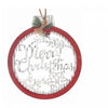 Rippled Galvanized Cut Out Wall Ornament Merry Christmas