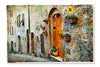 Charming Old Streets Of Medieval Towns Of Tuscany 16x24 Wall Art Frame And Fabric Panel