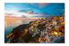 Santorini Greece 16x24 Wall Art Frame And Fabric Panel