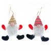Striped Plush Gnome Ornament - Set of 12