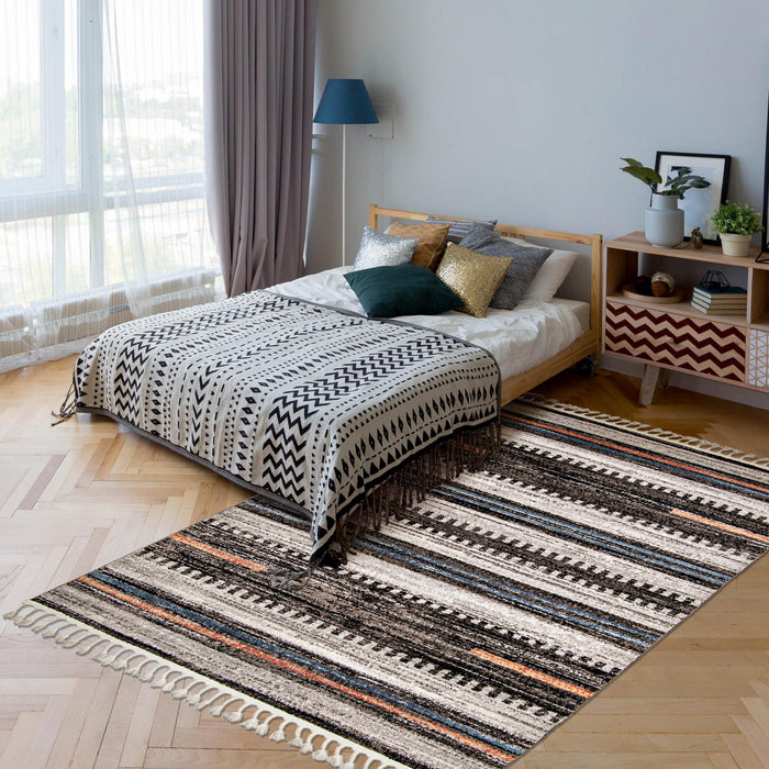 Vera Linear Multi-Colour Area Rug - 7'10\" x 10'5\"