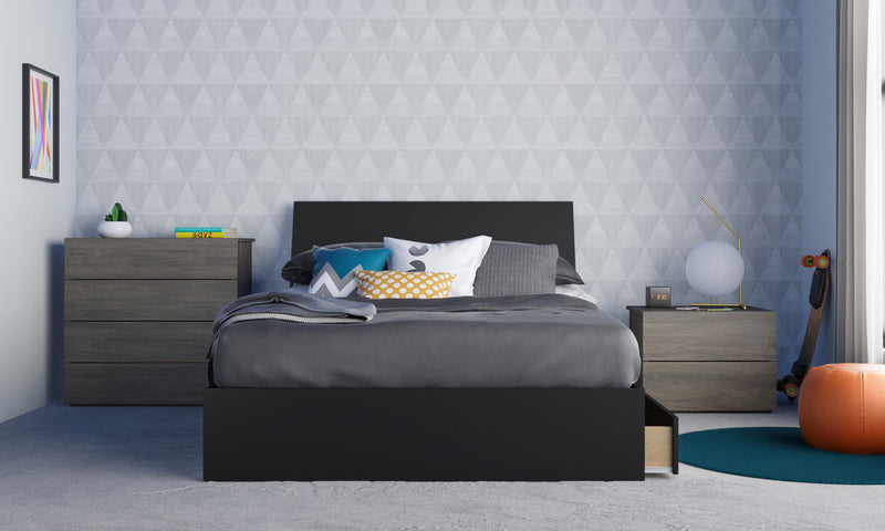 Nordika Nightstand - Bark Grey