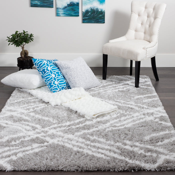 Ker Grey Lines 3x5 Area Rug