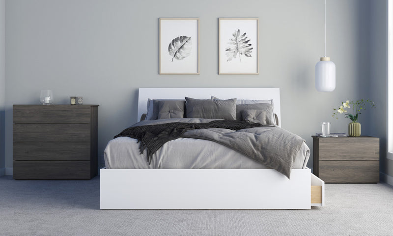 Nordika Nightstand - Bark Grey