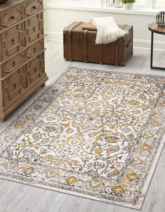 Legacy Ivory Machine Washable Area Rug - 3'0\" x 5'0\"