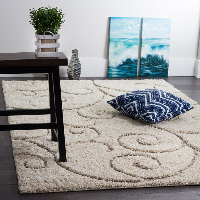 Oakville Cream Curves 4x6 Area Rug