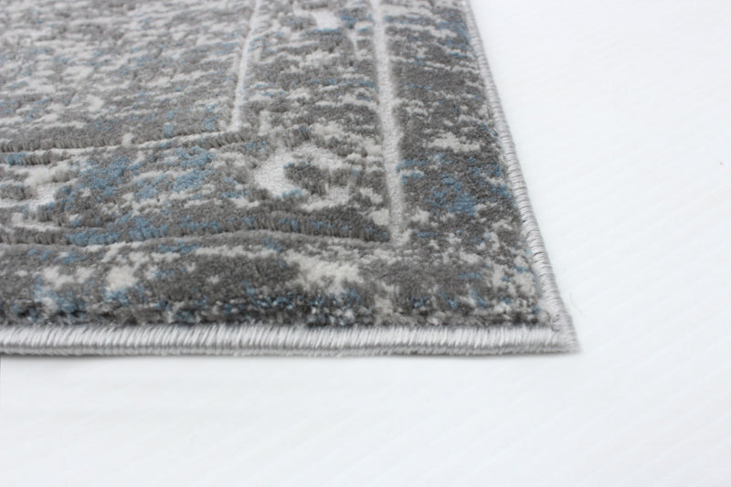 Dayna Blue, Grey Rug 6'7\" X 9'6\" Area Rug