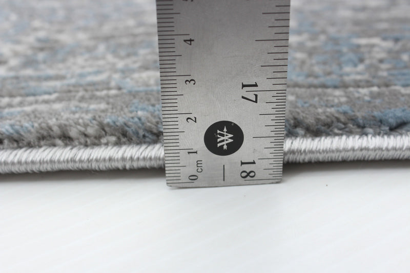 Dayna Blue, Grey Rug 6'7\" X 9'6\" Area Rug