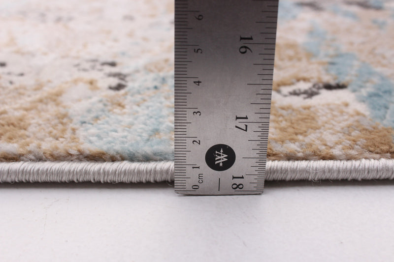 Tahi Blue, Grey, Taupe Rug 5'3\" X 7'3\" Area Rug