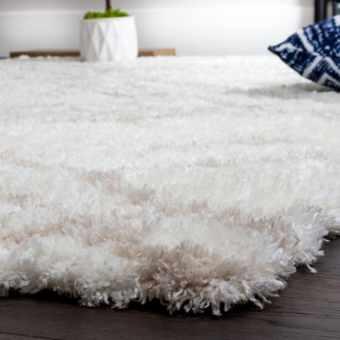 Ker Cream Lines 4x6 Area Rug