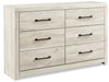 Abby Bedroom 6-Drawer Dresser, 58.7\"W x 36.42\"H - White