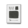 \"Square Mind\" Canvas Framed Black 30x40 Wall Art