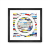 \"Smoke Circus Iv\" Matted and Framed Black 30x30 Wall Art