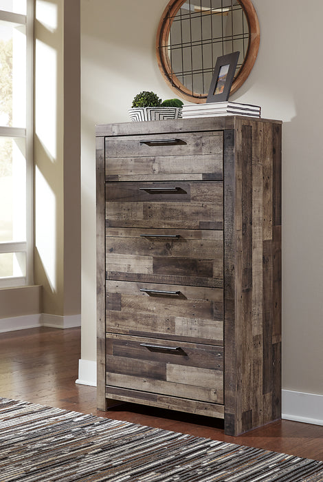 Derekson  Bedroom Chest of Drawers, 5-Drawer, 31.7\"W x 53.9\"H - Grey