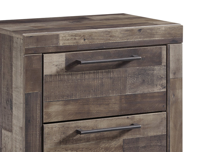 Derekson 6pc Bedroom Set with Panel Bed, Dresser, Mirror & Nightstand, Grey - King Size