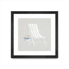 \"Serene Seaside Iii Tan\" Matted and Framed Black 30x30 Wall Art