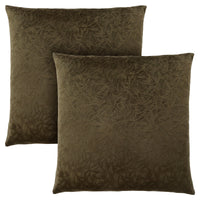 Dark Green Floral Velvet 2pcs Pillow