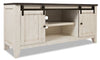Madison 60\" Rustic TV Stand with Storage and Cable Management for TVs up to 65\"- White