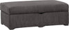 Made in Canada Morty 48\" Chenille Fabric Storage Ottoman - Grey