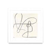 \"Juxtaposing\" Matted and Framed White 36x36 Wall Art